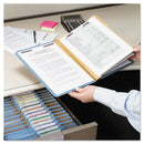 Smead Six-Section Pressboard Top Tab Classification Folders with SafeSHIELD Fasteners, 2 Dividers, Legal Size, Blue, 10/Box