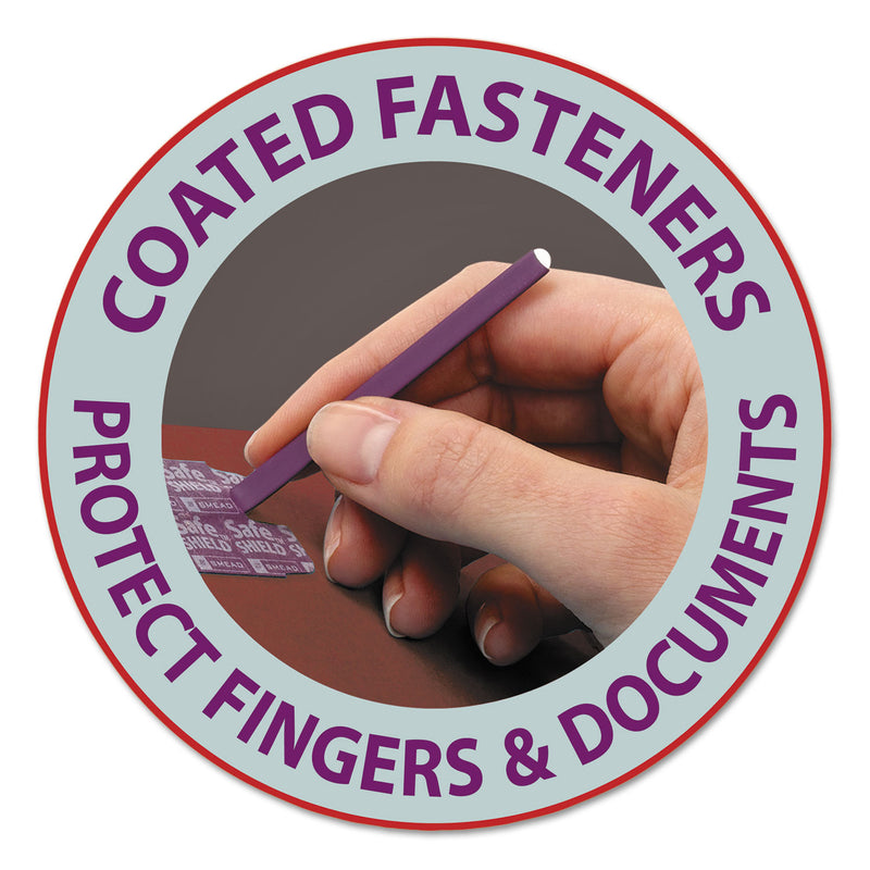 Smead Pressboard Classification Folders with SafeSHIELD Coated Fasteners, 2/5 Cut, 1 Divider, Letter Size, Red, 10/Box