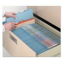 Smead Six-Section Pressboard Top Tab Classification Folders with SafeSHIELD Fasteners, 2 Dividers, Letter Size, Blue, 10/Box