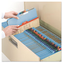 Smead Eight-Section Pressboard Top Tab Classification Folders with SafeSHIELD Fasteners, 3 Dividers, Letter Size, Blue, 10/Box