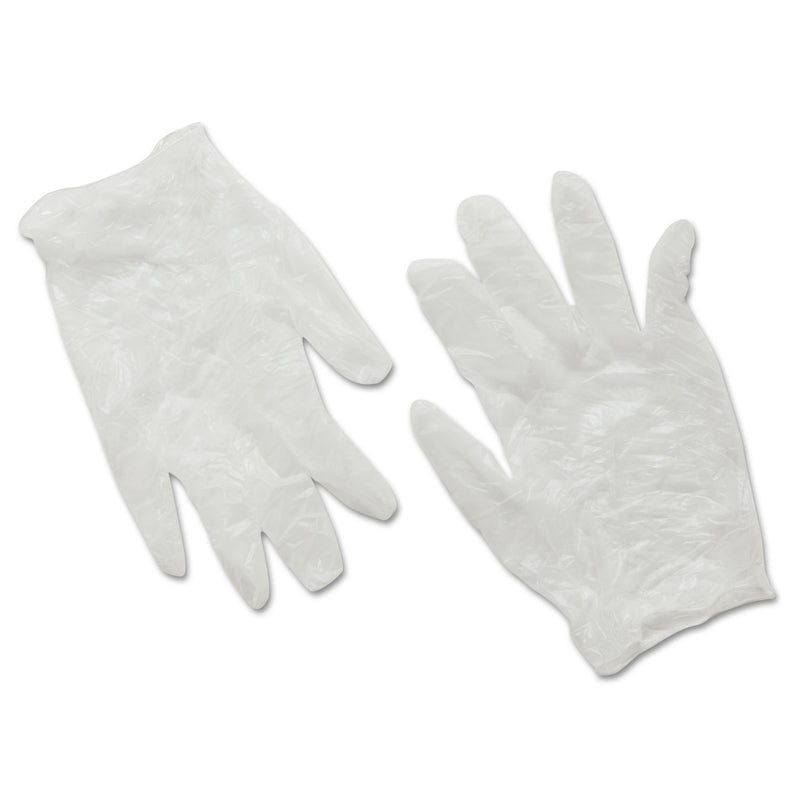 GEN General-Purpose Vinyl Gloves, Powdered, Large, Clear, 2 3/5 mil, 1000/Carton