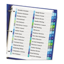 Avery Customizable TOC Ready Index Double Column Multicolor Tab Dividers, 32-Tab, 1 to 32, 11 x 8.5, White, 1 Set