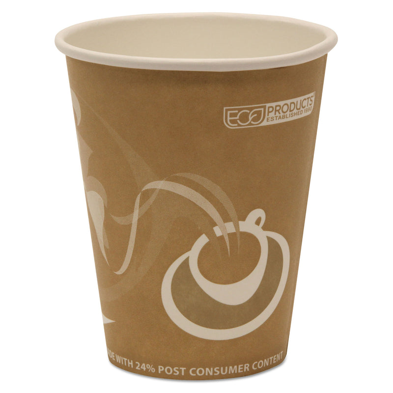 Eco-Products Evolution World 24% Recycled Content Hot Cups, 8 oz, 50/Pack, 20 Packs/Carton
