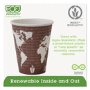 Eco-Products World Art Renewable and Compostable Insulated Hot Cups, PLA, 8 oz, 40/Pack, 20 Packs/Carton