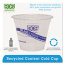 Eco-Products BlueStripe 25% Recycled Content Cold Cups, 9 oz, Clear/Blue, 50/Pack, 20 Packs/Carton
