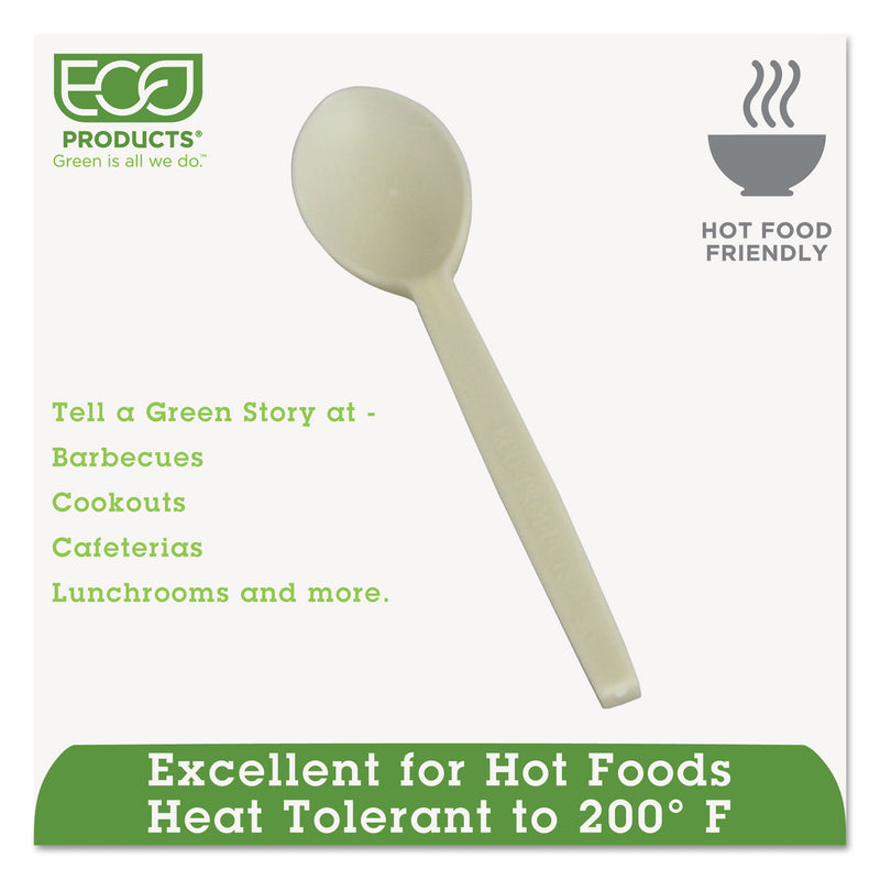 Eco-Products Plant Starch Spoon - 7", 50/Pack, 20 Pack/Carton