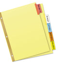 Avery Insertable Big Tab Dividers, 5-Tab, Double-Sided Gold Edge Reinforcing, 11 x 8.5, Buff, Assorted Tabs, 1 Set