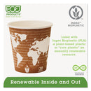 Eco-Products World Art Renewable and Compostable Hot Cups, 10 oz, 50/Pack, 20 Packs/Carton