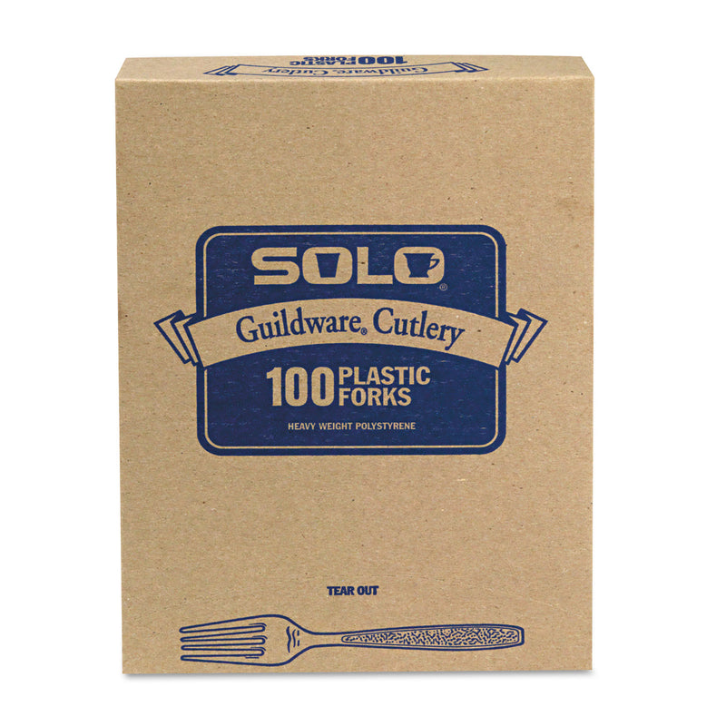 Dart Sweetheart Guildware Polystyrene Forks, Champagne, 100/Box, 10 Boxes/Carton