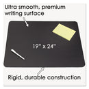 Artistic Sagamore Desk Pad, with Decorative Stitching, 24 x 19, Black
