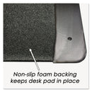Artistic Executive Desk Pad with Antimicrobial Protection, Leather-Like Side Panels, 24 x 19, Black