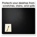 Artistic Leather Desk Pad with Coaster, 20 x 36, Black