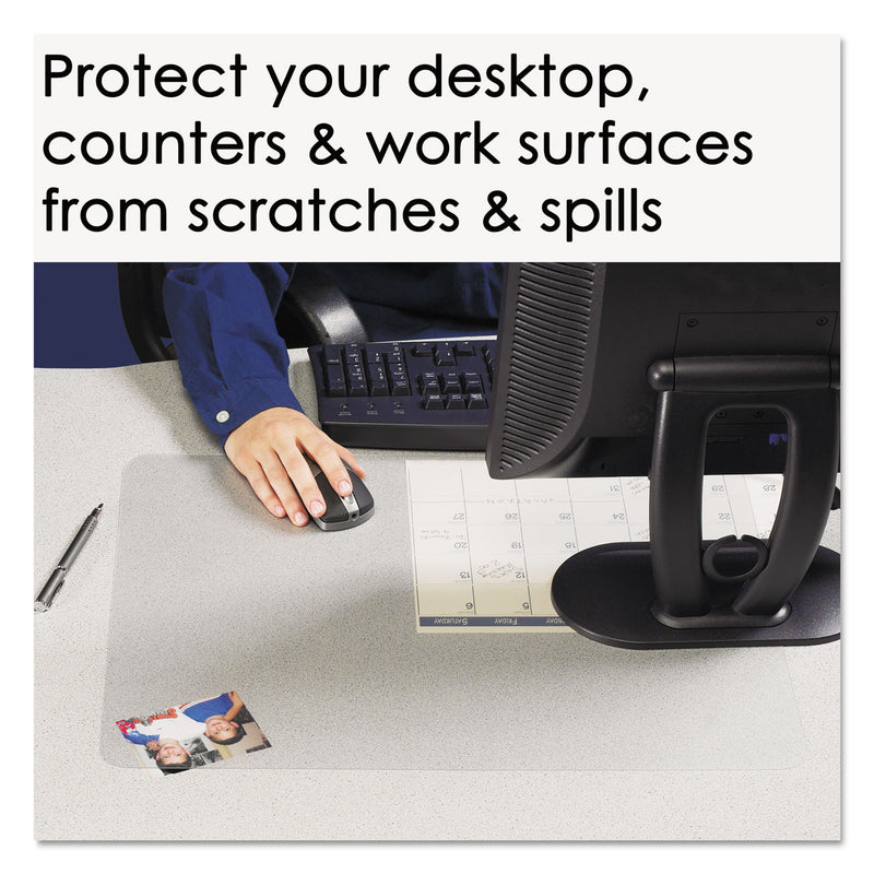 Artistic KrystalView Desk Pad with Antimicrobial Protection, Matte Finish, 24 x 19,  Clear