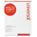Universal White Labels, Inkjet/Laser Printers, 1.33 x 4, White, 14/Sheet, 100 Sheets/Box