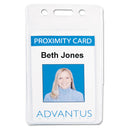 Advantus Proximity ID Badge Holders, Vertical, Clear 2.68" x 4.38" Holder, 2.38" x 3.63" Insert, 50/Pack