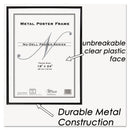 NuDell Metal Poster Frame, Plastic Face, 18 x 24, Black