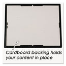 NuDell EZ Mount Document Frame with Trim Accent and Plastic Face, Plastic, 8.5 x 11 Insert, Black/Gold, 18/Carton