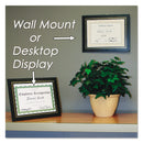 NuDell Leatherette Document Frame, 8.5 x 11, Black, Pack of Two