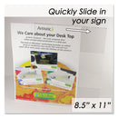 NuDell Clear Plastic Sign Holder, All-Purpose, 8.5 x 11