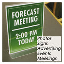 NuDell Clear Plastic Sign Holder, Stand-Up, 8.5 x 11