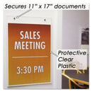 NuDell Clear Plastic Sign Holder, Wall Mount, 11 x 17