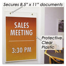 NuDell Clear Plastic Sign Holder, Wall Mount, 8.5 x 11