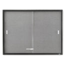 Quartet Enclosed Bulletin Board, Fabric/Cork/Glass, 48 x 36, Gray, Aluminum Frame