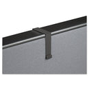Quartet Cubicle Partition Hangers, For 1.5" to 2.5" Thick Partition Walls, Black, 2/Set