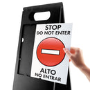 Headline Floor Tent Sign, Doublesided, Plastic, 10.5 x 25.5, Black