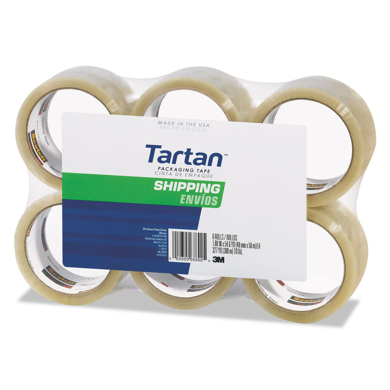 Tartan 3710 Packaging Tape, 3" Core, 1.88" x 54.6 yds, Clear, 6/Pack