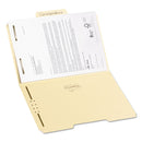 Smead SuperTab Reinforced Guide Height Fastener Folders, 2 Fasteners, Legal Size, 11-pt Manila Exterior, 50/Box