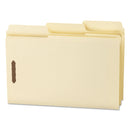 Smead SuperTab Reinforced Guide Height Fastener Folders, 2 Fasteners, Legal Size, 11-pt Manila Exterior, 50/Box