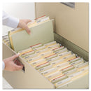 Smead SuperTab Reinforced Guide Height Fastener Folders, 2 Fasteners, Legal Size, 11-pt Manila Exterior, 50/Box