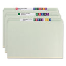Smead Recycled Pressboard Folders with Two SafeSHIELD Coated Fasteners, 2" Expansion, Straight Tab, Legal Size, Gray-Green, 25/Box