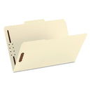 Smead Top Tab Fastener Folders, 1/3-Cut Tabs: Assorted, 2 Fasteners, Legal Size, 11-pt Manila Exterior, 50/Box