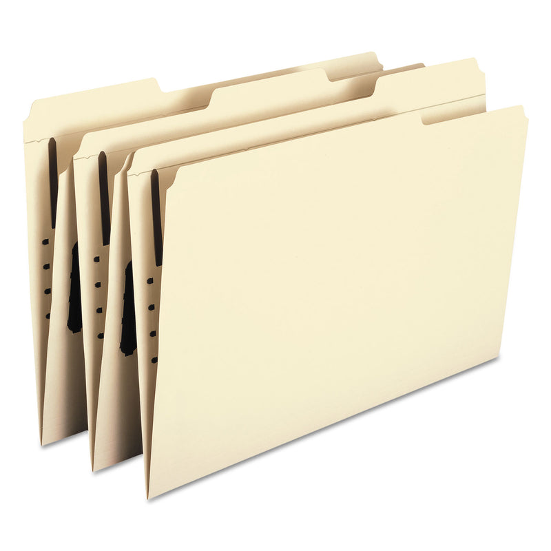 Smead Top Tab Fastener Folders, 1/3-Cut Tabs: Assorted, 1 Fastener, Legal Size, 11-pt Manila Exterior, 50/Box