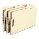 Smead Top Tab Fastener Folders, 1/3-Cut Tabs: Assorted, 2 Fasteners, Legal Size, 11-pt Manila Exterior, 50/Box