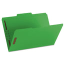 Smead Top Tab Colored Fastener Folders, 2 Fasteners, Legal Size, Green Exterior, 50/Box