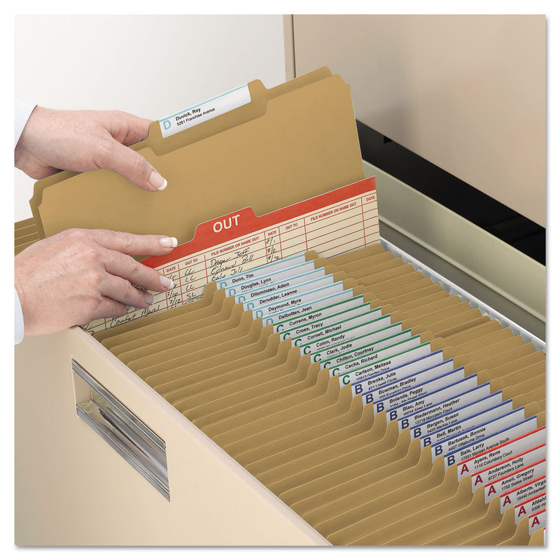 Smead Top Tab Fastener Folders, Guide-Height 2/5-Cut Tabs: Right of Center, 2 Fasteners, Legal Size, 11-pt Kraft Exterior, 50/Box