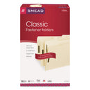 Smead Top Tab Fastener Folders, 1/3-Cut Tabs: Assorted, 2 Fasteners, Legal Size, 11-pt Manila Exterior, 50/Box