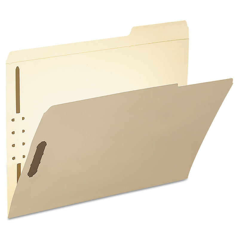 Smead Top Tab Fastener Folders, 1/3-Cut Tabs: Right, 2 Fasteners, Letter Size, 11-pt Manila Exterior, 50/Box