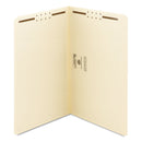 Smead Top Tab Fastener Folders, Straight Tab, 2 Fasteners, Legal Size, 11-pt Manila Exterior, 50/Box