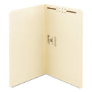 Smead Top Tab Fastener Folders, Straight Tab, 1 Fastener, Legal Size, 11-pt Manila Exterior, 50/Box
