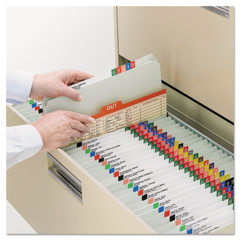 Smead Recycled Pressboard Folders with Two SafeSHIELD Coated Fasteners, 2" Expansion, Straight, Letter Size, Gray-Green, 25/Box