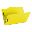 Smead Top Tab Colored Fastener Folders, 2 Fasteners, Legal Size, Yellow Exterior, 50/Box