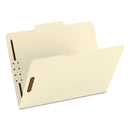 Smead Top Tab Fastener Folders, 1/3-Cut Tabs: Assorted, 2 Fasteners, Letter Size, 11-pt Manila Exterior, 50/Box
