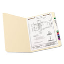 Smead Top Tab Fastener Folders, Straight Tab, 1 Fastener, Letter Size, 11-pt Manila Exterior, 50/Box