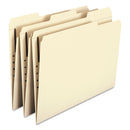 Smead Top Tab Fastener Folders, 1/3-Cut Tabs: Assorted, 1 Fastener, Letter Size, 11-pt Manila Exterior, 50/Box