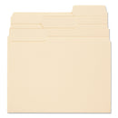 Smead SuperTab Reinforced Guide Height Top Tab Folders, 1/3-Cut Tabs: Assorted, Letter Size, 0.75" Expansion, Manila, 100/Box