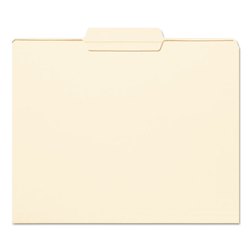 Smead Reinforced Tab Manila File Folders, 1/3-Cut Tabs: Center Position, Letter Size, 0.75" Expansion, 11-pt Manila, 100/Box
